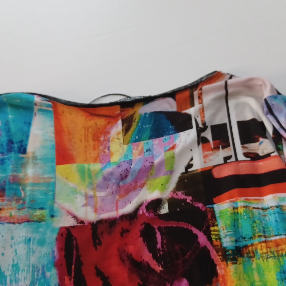 Apriori multi neon colored long sleeve artdeco design size 14 top - Picture 13 of 16